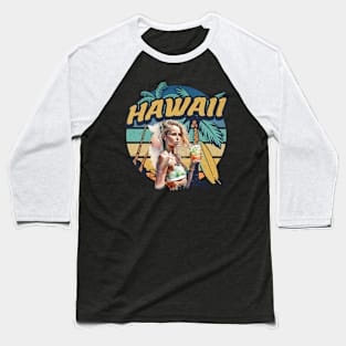 80s Retro Vintage Hawaii Baseball T-Shirt
